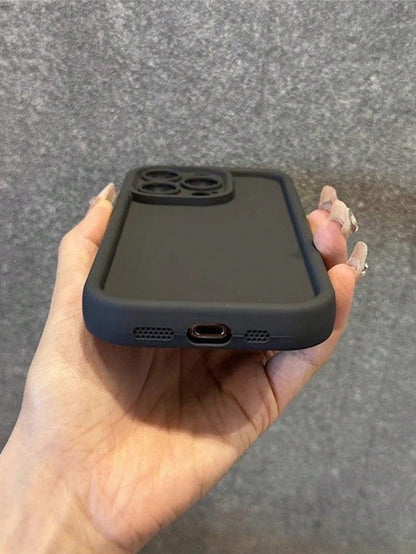 Minimalist Solid Black Shockproof Thick Phone Case Suitable For IPhone 17 Pro Max/17 Pro/17 Air/17/16 Pro Max/16/16 Pro/16 Plus/16E/15/15 Plus/15 Pro/15 Pro Max/11/12/13/14 Pro Max/XS/XR/11 Pro/11 Pro