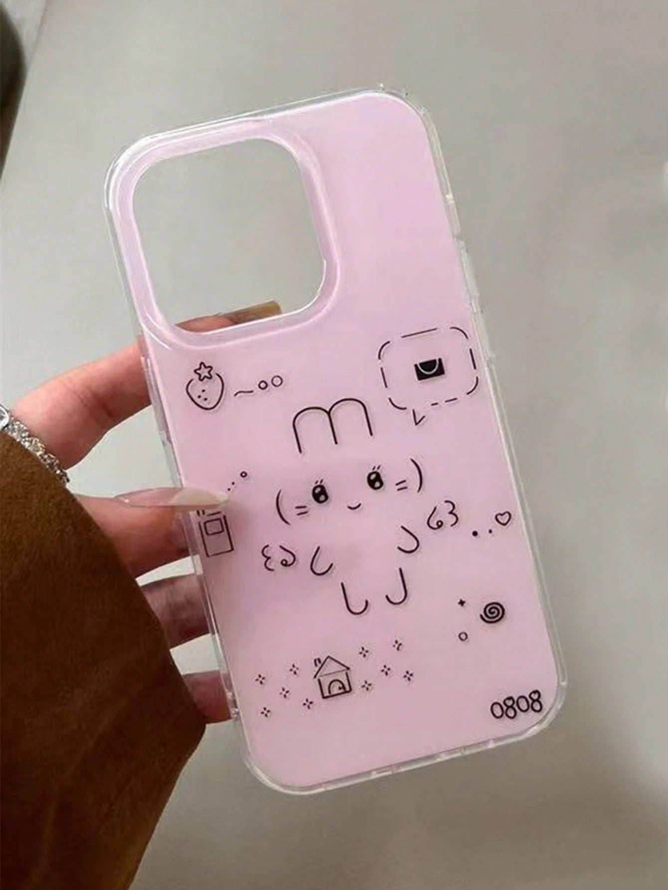Minimalist White Black Cat Drawing Fashion Phone Case Compatible With IPhone 17 Pro Max/17 Pro/17 Air/17/16 Pro Max/16 Pro/ 15 Pro/15 New 14 Pro/13/12/11 Full Coverage Protective Case Spring Gift