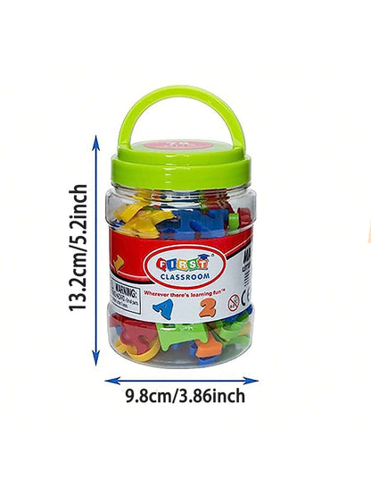 MINKOJA Set Of 78 Magnetic Letters And Numbers, Including The Alphabet And Digits, Designed For Educational Purposes. Ideal For Preschoolers To Learn Spelling, Counting, And Math Symbols, Featuring Bo