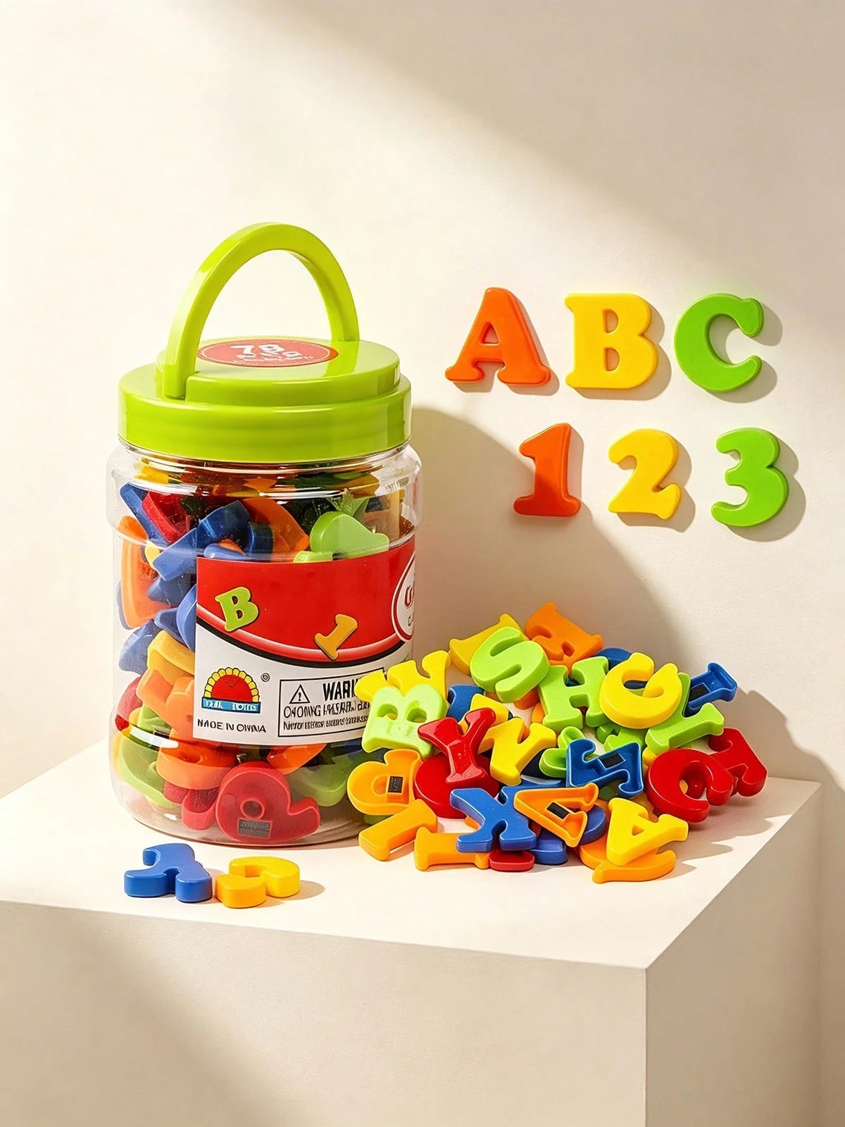 MINKOJA Set Of 78 Magnetic Letters And Numbers, Including The Alphabet And Digits, Designed For Educational Purposes. Ideal For Preschoolers To Learn Spelling, Counting, And Math Symbols, Featuring Bo