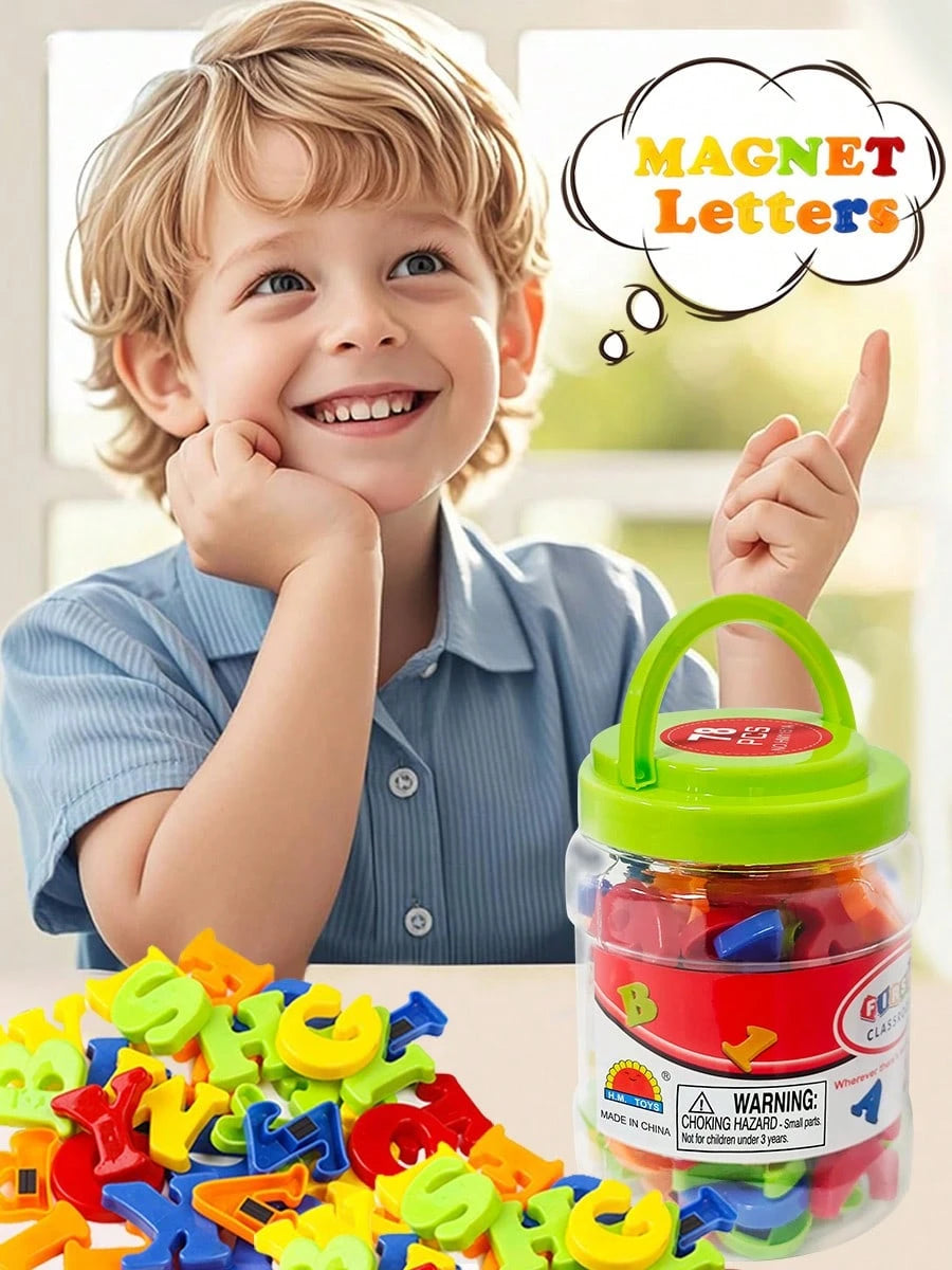 MINKOJA Set Of 78 Magnetic Letters And Numbers, Including The Alphabet And Digits, Designed For Educational Purposes. Ideal For Preschoolers To Learn Spelling, Counting, And Math Symbols, Featuring Bo