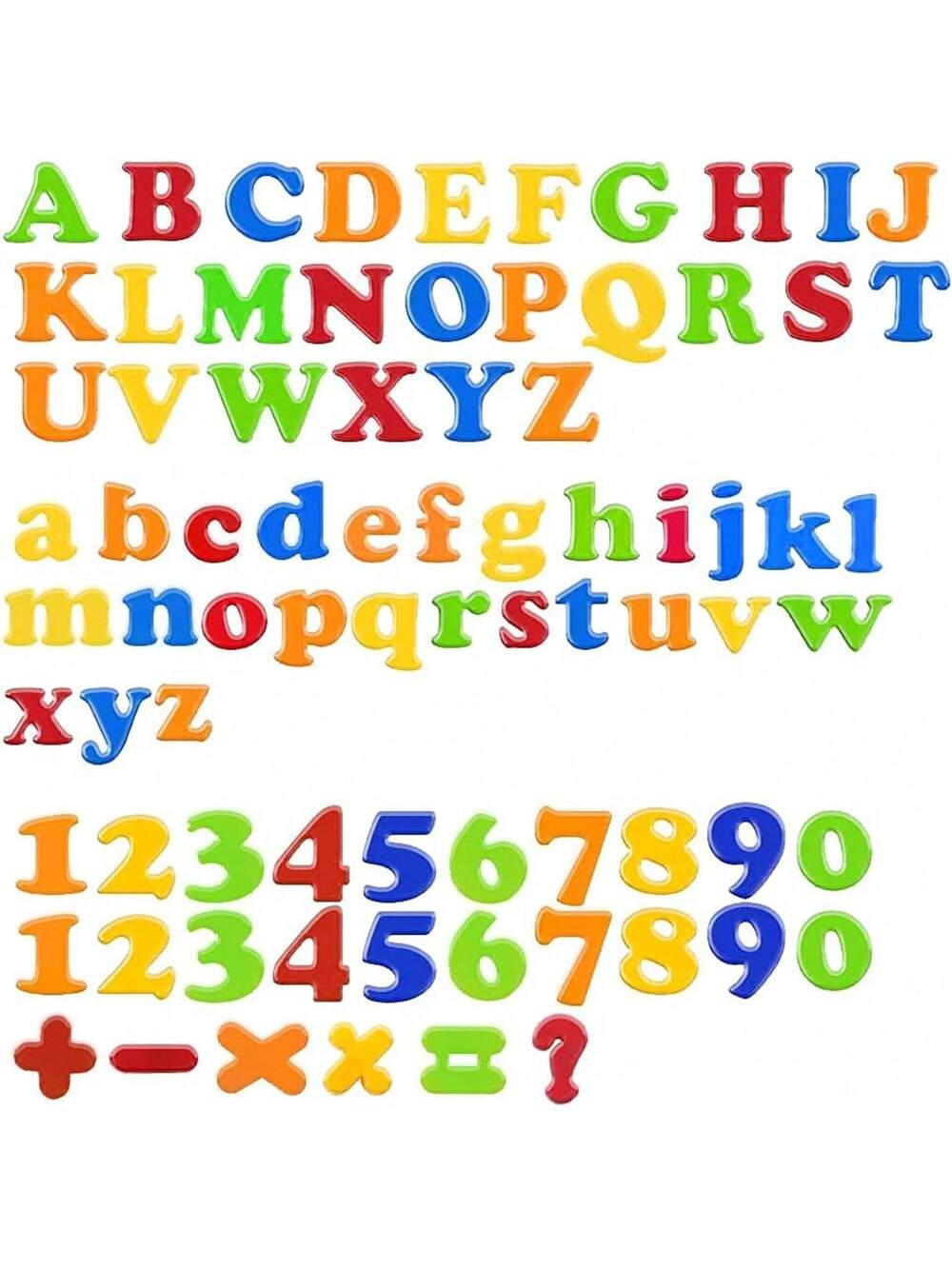 MINKOJA Set Of 78 Magnetic Letters And Numbers, Including The Alphabet And Digits, Designed For Educational Purposes. Ideal For Preschoolers To Learn Spelling, Counting, And Math Symbols, Featuring Bo