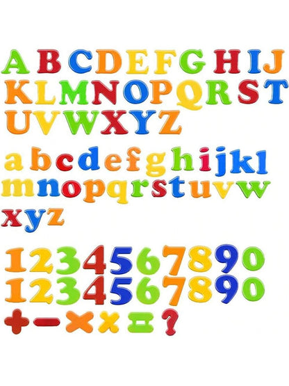 MINKOJA Set Of 78 Magnetic Letters And Numbers, Including The Alphabet And Digits, Designed For Educational Purposes. Ideal For Preschoolers To Learn Spelling, Counting, And Math Symbols, Featuring Bo