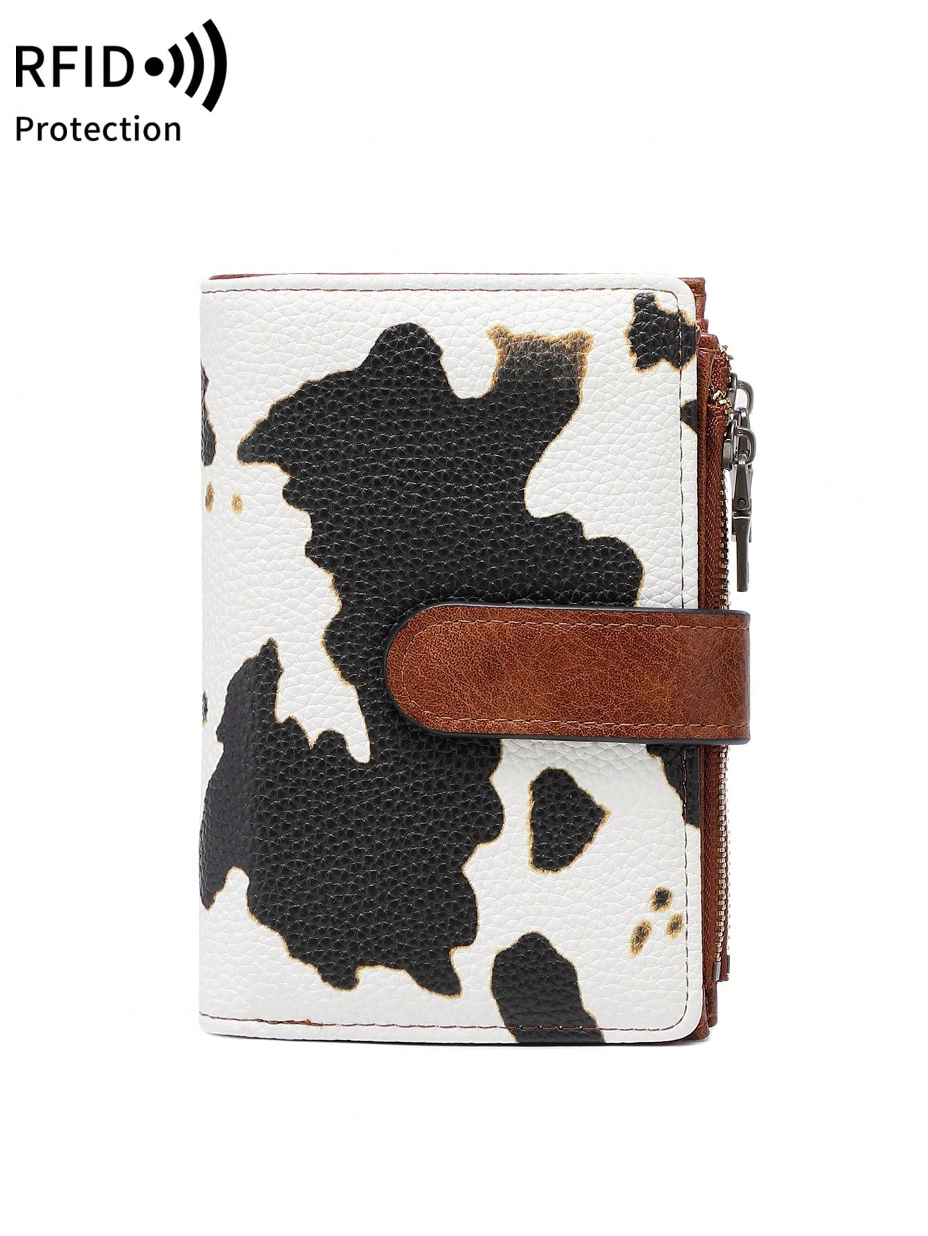 MIYIN Fashionable Retro Women's Short Wallet, Multifunctional Large Capacity Tri-Fold Credit Card Holder, RFID Blocking Wallet For Daily Use, Can Hold Credit Cards/ID/Coins/Cash/Receipts/Photos, Women