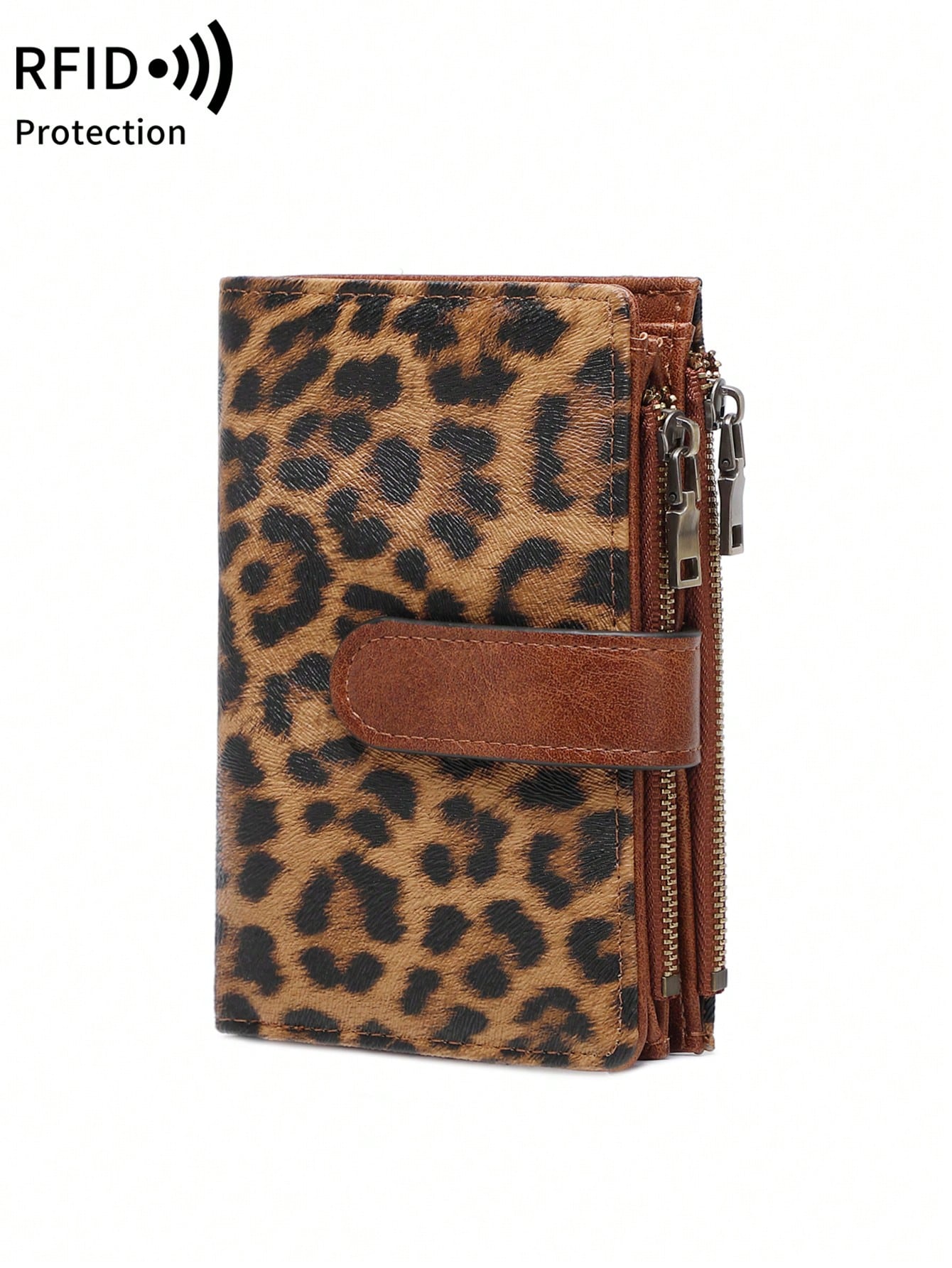 MIYIN Fashionable Retro Women's Short Wallet, Multifunctional Large Capacity Tri-Fold Credit Card Holder, RFID Blocking Wallet For Daily Use, Can Hold Credit Cards/ID/Coins/Cash/Receipts/Photos, Women