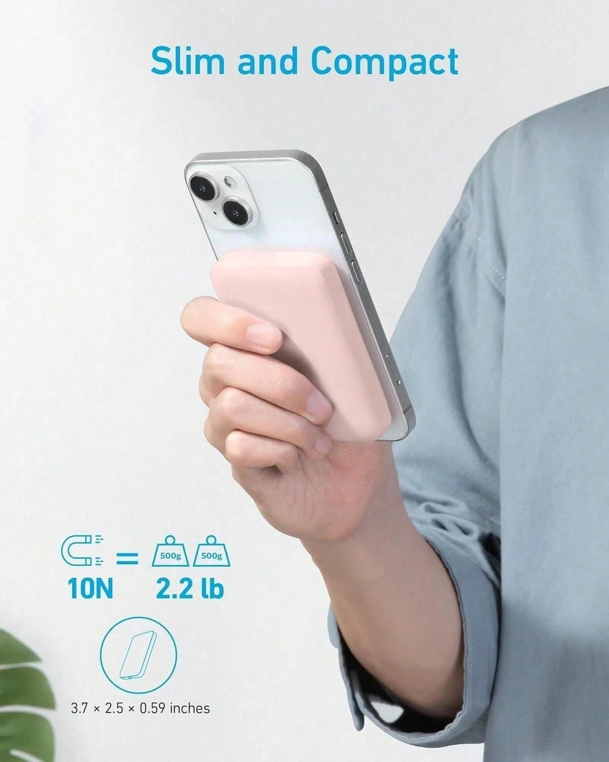 Mobile Portable Power Bank, 5000mAh Magnetic Wireless Charger For IPhone 17/16/15/14/13 Series, 22.5W Fast Charging Portable Charger With Type-C Input, MagSafe Compatible Battery Pack, Wireless Charge