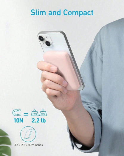 Mobile Portable Power Bank, 5000mAh Magnetic Wireless Charger For IPhone 17/16/15/14/13 Series, 22.5W Fast Charging Portable Charger With Type-C Input, MagSafe Compatible Battery Pack, Wireless Charge
