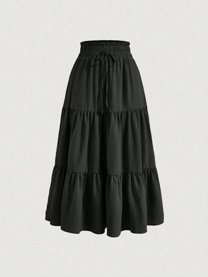 MOD Paperbag Waist Ruffle Hem Skirt