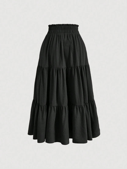MOD Paperbag Waist Ruffle Hem Skirt