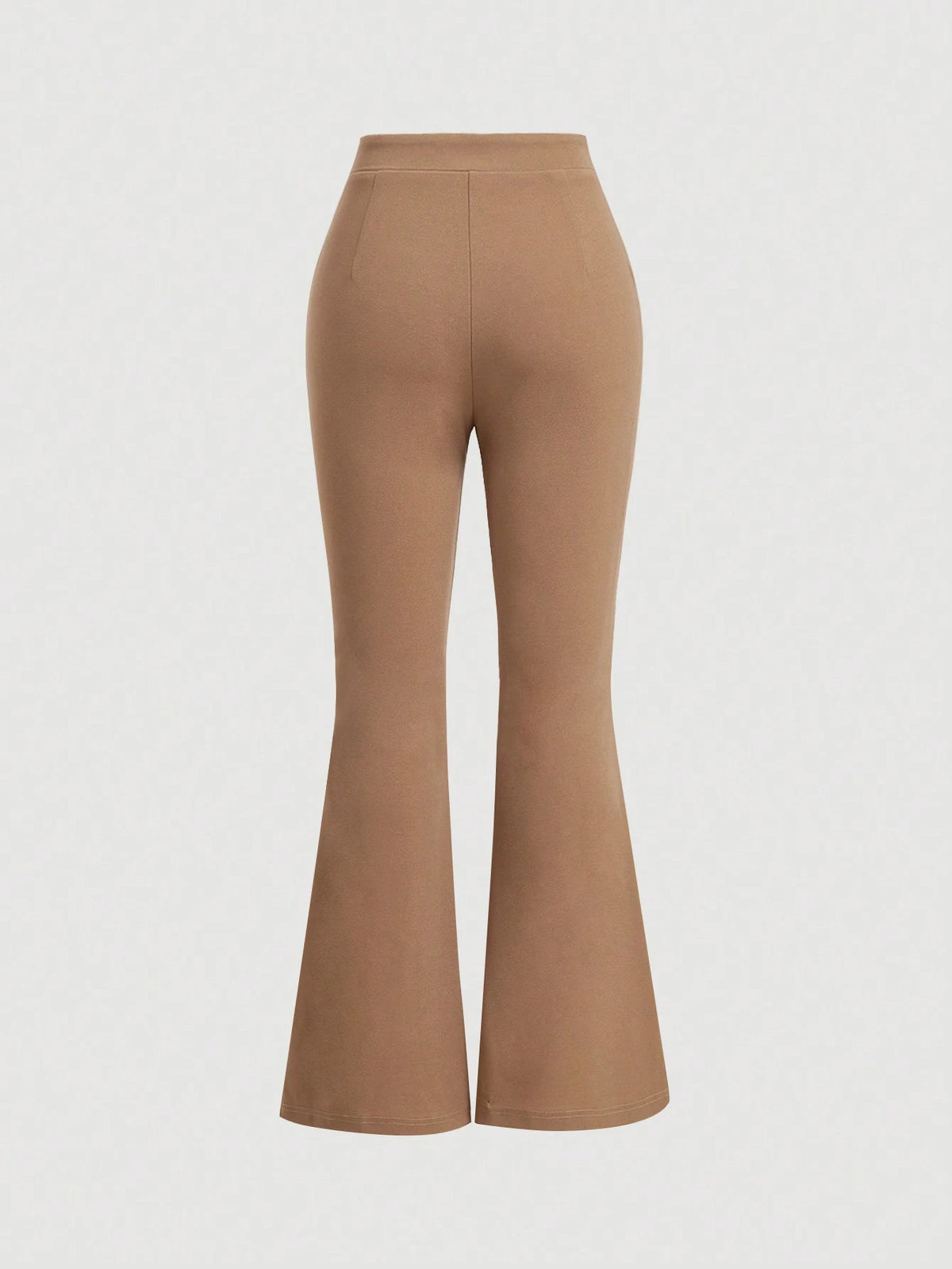 MOD Women's Brown Winter Elegant Semi Formal High Waist Flare Leg Pants,Toothpick Pleats Bell Bottom Pants,Vintage Y2K Style Casual Trousers