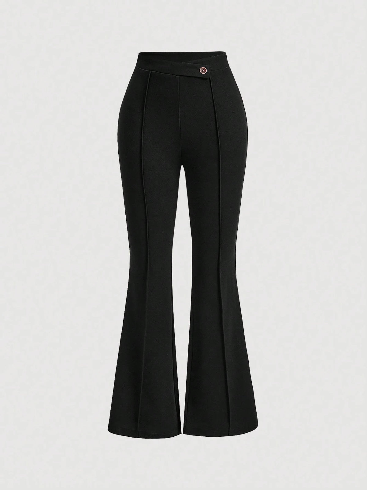 MOD Women's Brown Winter Elegant Semi Formal High Waist Flare Leg Pants,Toothpick Pleats Bell Bottom Pants,Vintage Y2K Style Casual Trousers