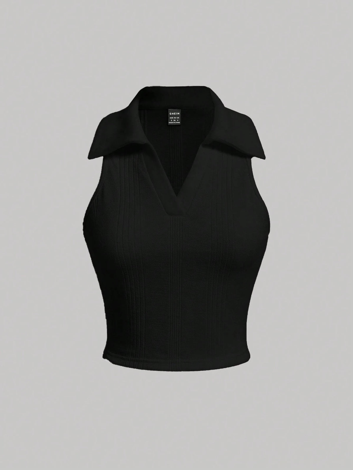 MOD Women's Solid Color Turn-Down Collar Tank Top For Summer