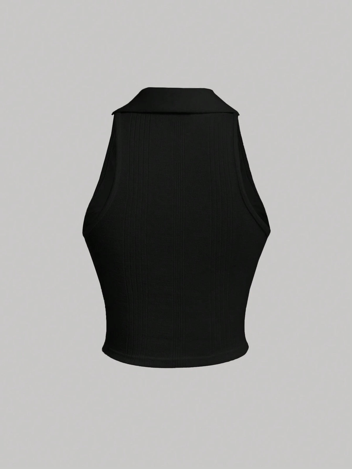MOD Women's Solid Color Turn-Down Collar Tank Top For Summer