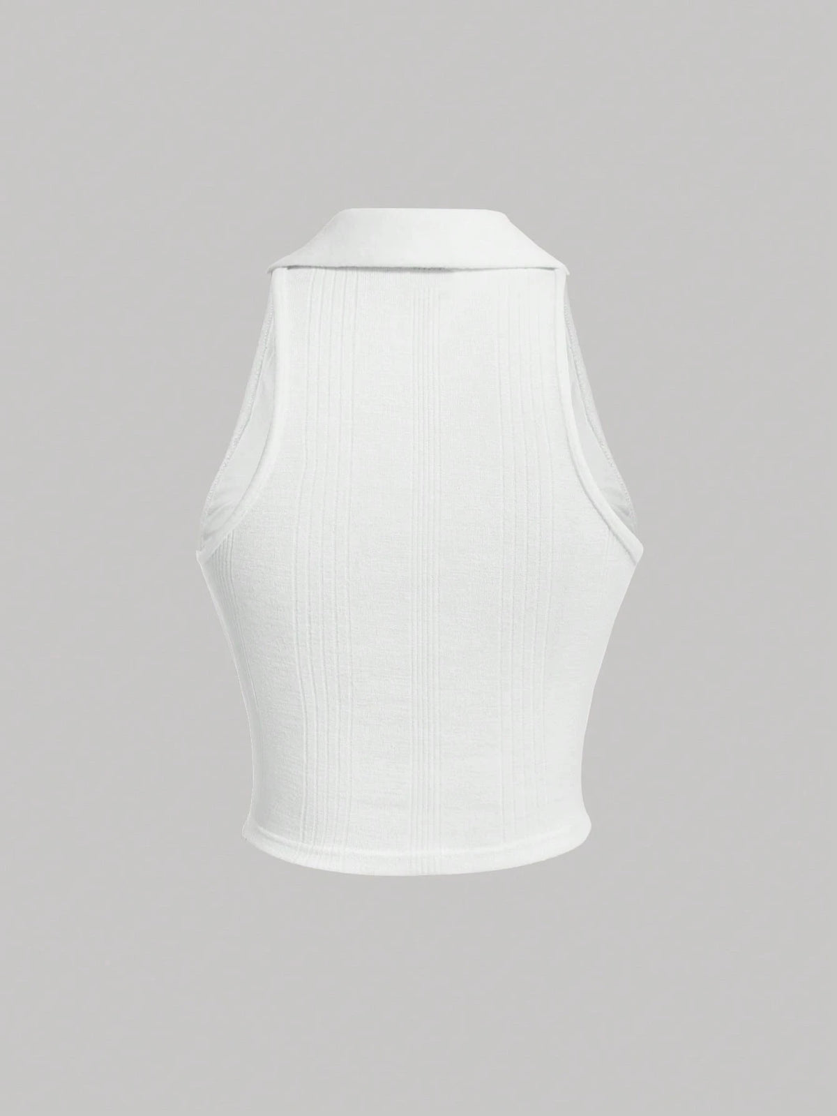 MOD Women's Solid Color Turn-Down Collar Tank Top For Summer