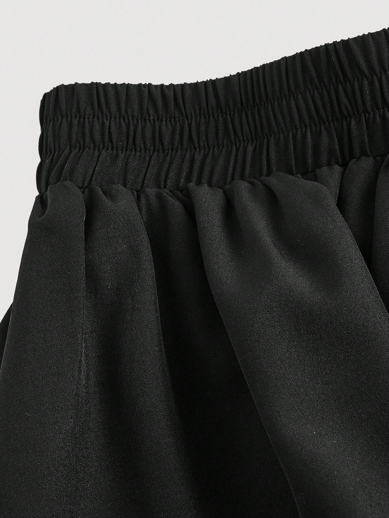 MOD Women's White Ruffle Hem Skirt, Retro Black Layered A-Line Skirt