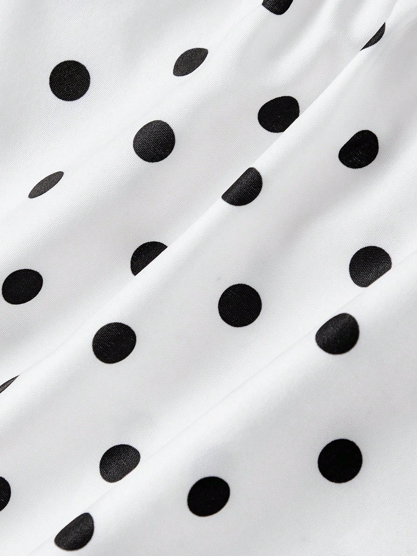 MOD Women's White With Black Polka Dots Print Ruffle Sleeveless Sweet French Style Cute Dress, Dresses For Woman,Retro Dresses For Woman Party Summer