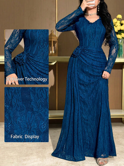 Modelyn Women's Elegant Textured Fabric Pleated Waist Solid Color Dress, Suitable For Spring/Autumn, Valentine's Day, Dates,Wedding Guest Dress Women