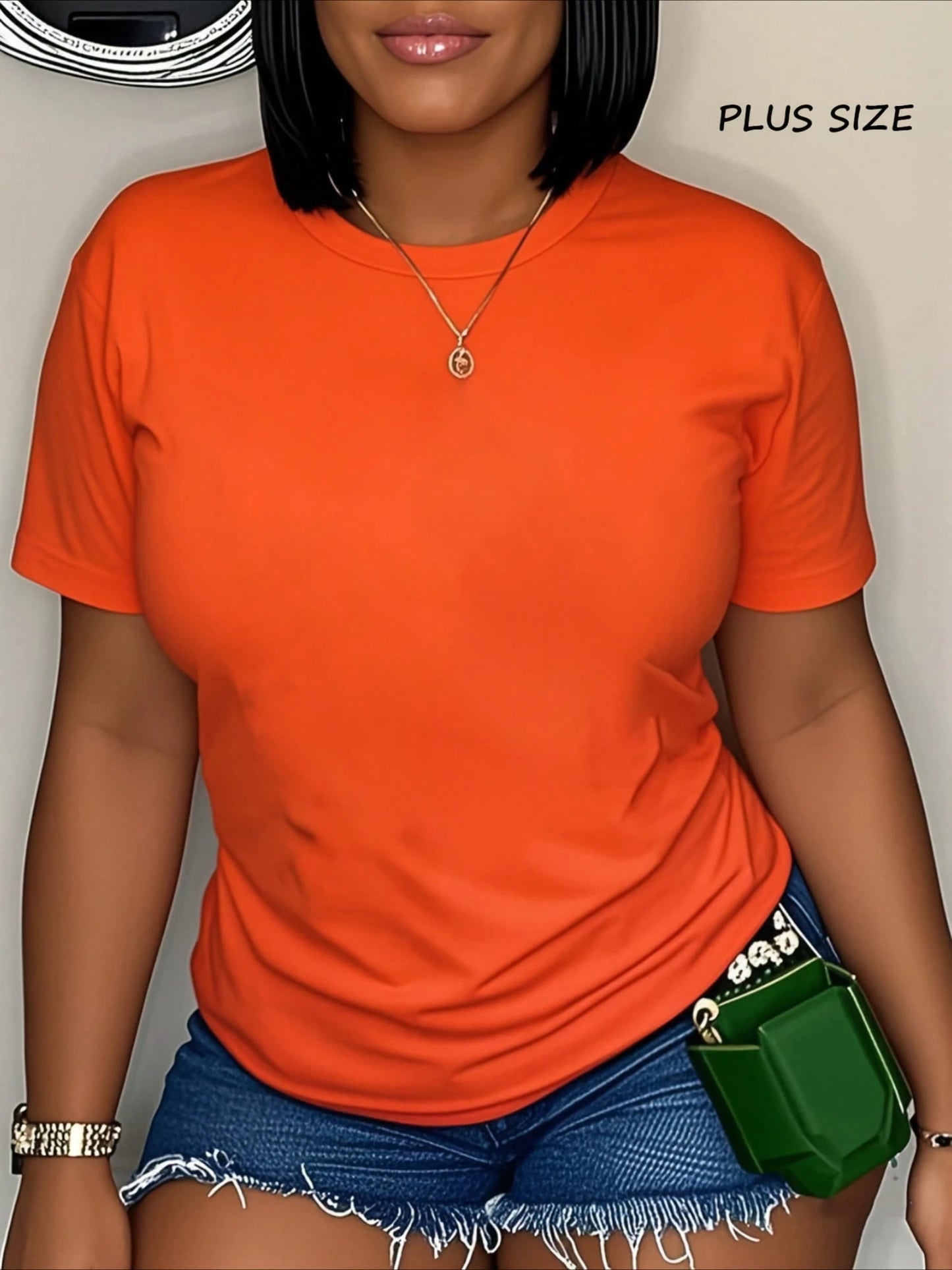 MOM Life Design Women's Plus Size Sports T-Shirt Fashion Plus Size Women's T-Shir