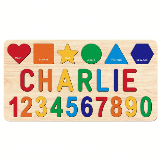 Montessori Toddler Toys, Wooden Name Puzzles For Toddlers 1-3, Custom Puzzle Name Baby, Personalized Name Puzzle New Easter Gifts For Kids Wooden Toys 3D Alphabet Jigsaw