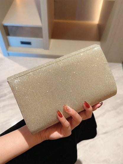 Moonlit EveBag Glamorous, Elegant, Exquisite, Quiet Luxury Sequin,   Mini Flap Envelope Bag  Evening Bag, Wedding Items