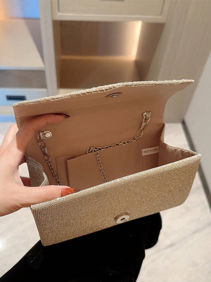 Moonlit EveBag Glamorous, Elegant, Exquisite, Quiet Luxury Sequin,   Mini Flap Envelope Bag  Evening Bag, Wedding Items