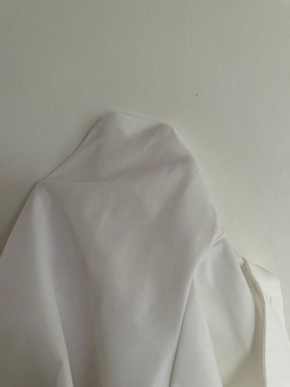 Muchica Plus Size Casual Solid Color Cinched Waist White Shirt For Summer, Back-To-School School Style, Chic Daily Commute, Business, Party, Y2k Burgundy