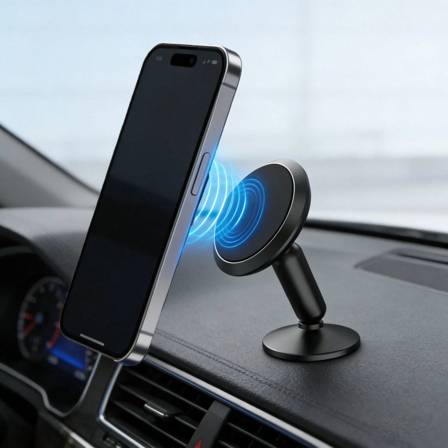 Multi-Functional Magnetic Fixed Holder, With Powerful Magnets, Stable Attachment, Suitable For In-Car Navigation, Bedroom Streaming, Kitchen Recipe Reading, And Office Video Conferencing