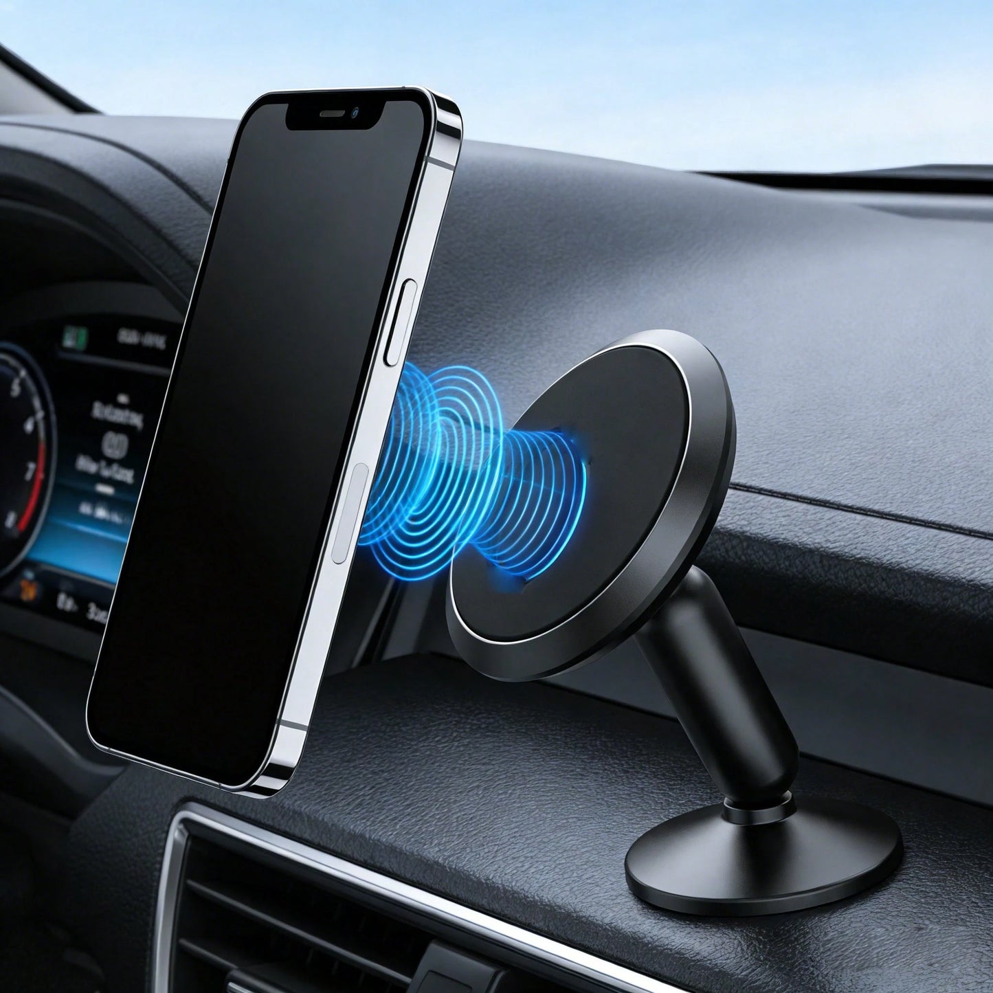 Multi-Functional Magnetic Fixed Holder, With Powerful Magnets, Stable Attachment, Suitable For In-Car Navigation, Bedroom Streaming, Kitchen Recipe Reading, And Office Video Conferencing