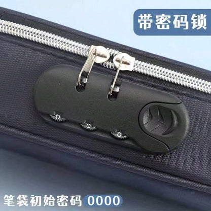 Multi-Layer Password Pencil Case, Solid Color, Large Capacity, Suitable For Girls, Elementary Students, Middle School Students, Boys Large Capacity Pencil Case 28XU