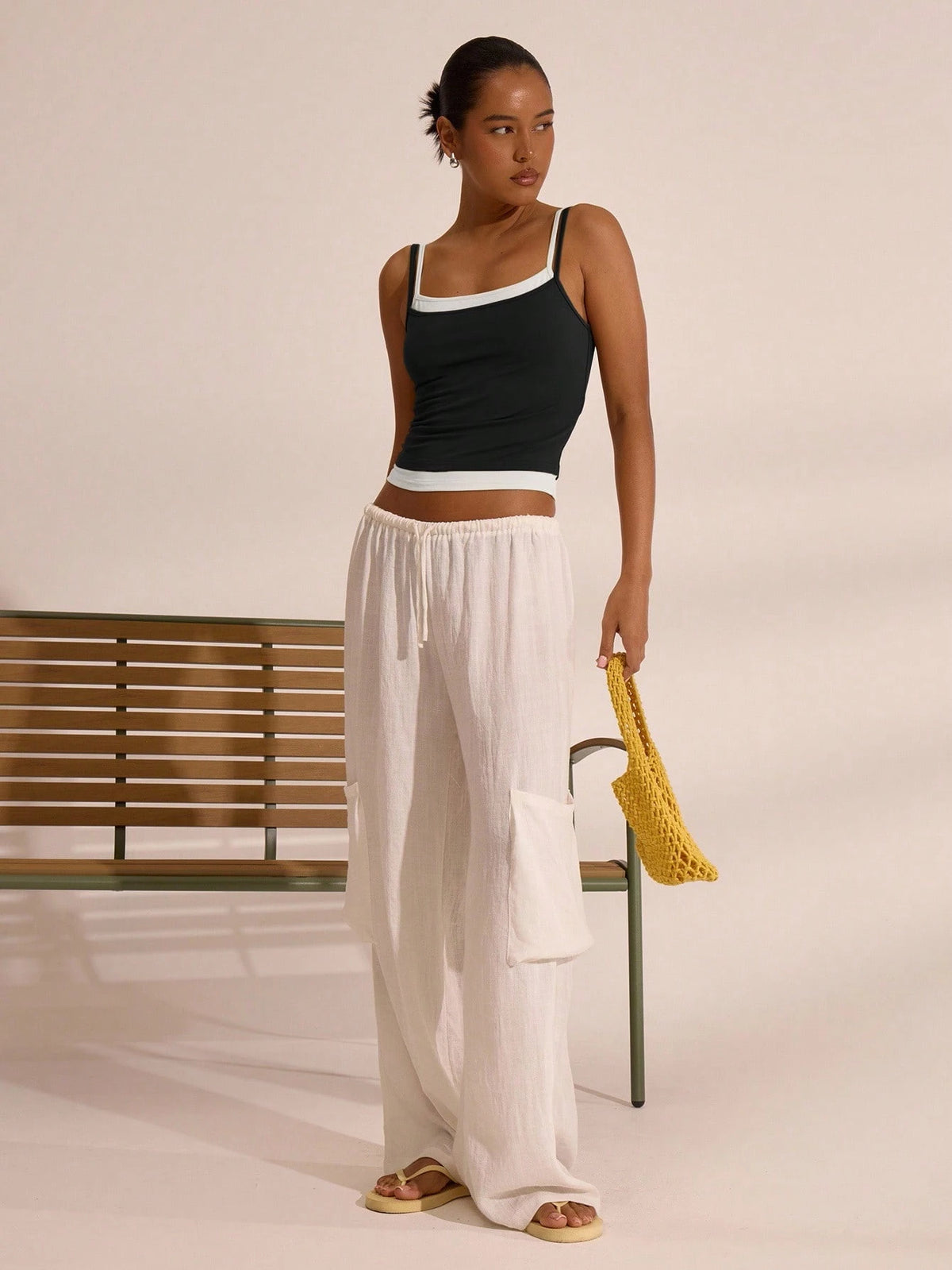 MUSERA Double Layer Strappy Square Neck Cami Top Vacation Boho Ibiza Elegant Cute Fall Elegant Holidays Party Spring Summer Casual
