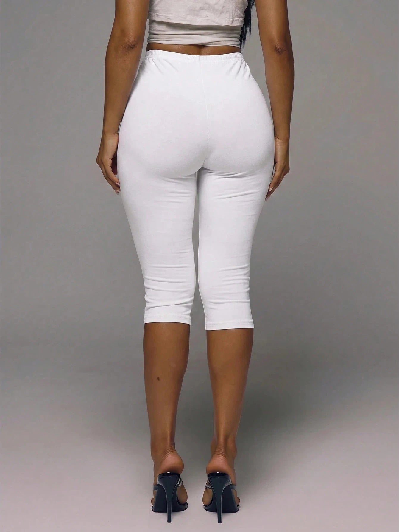MUSERA ESSENTIALS Cotton Blended Fitted Capri Pants Leggings Spring Summer Holiday Everyday Cute Daily Basics Simple