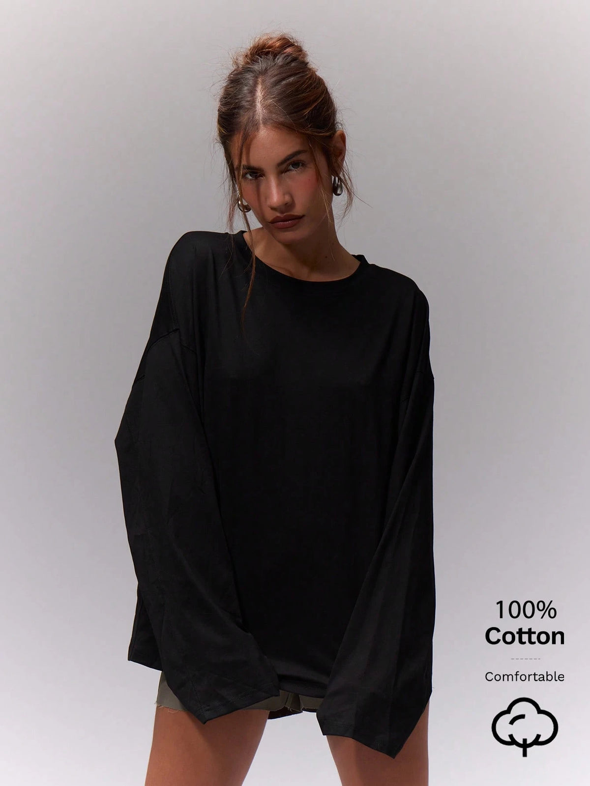 MUSERA Loose Long Sleeve Top Casual Capsule Wardrobe Everyday Oversized Tees Airport Winter Elegant Holiday Vacation Spring Summer