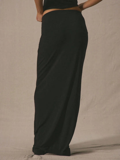 MUSERA Low Rise Fitted Maxi Skirt Bottom Only Summer Cute Vacation Casual 90's Holiday Back To School Work Office Occasion Party