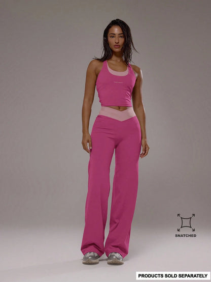 Musera Sport Cross Waistband Layered Yoga Pants Only Sport Co-Ord Active Workout Gym Pilates Fitness Daily Casual Smoky Quartz Summer Holiday