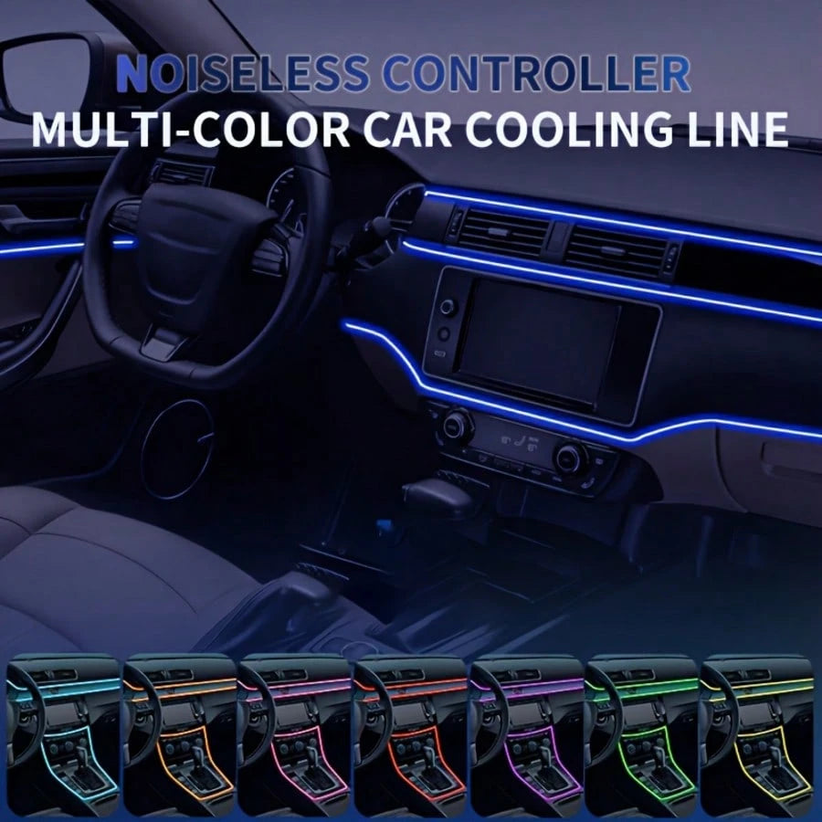 Music Sync Car LED Interior Light 1-In-1 RGB Fiber Optic Strip, 5V USB Plug & Play, Dream Color Atmosphere Lighting For Car Truck SUV Cockpit, Cool Auto Accessories Unique Gift