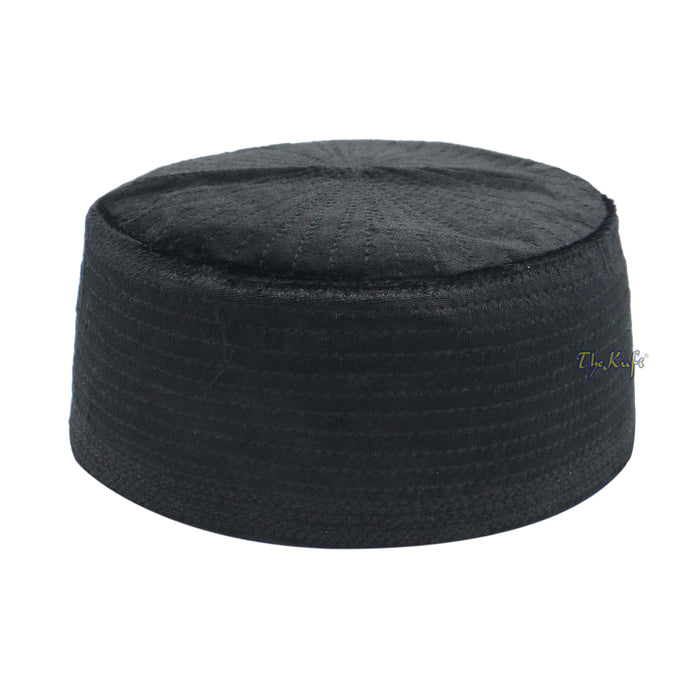 Muslim Prayer Bani Hasyim Black Velveteen Kufi Hat