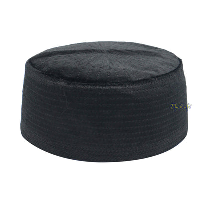 Muslim Prayer Bani Hasyim Black Velveteen Kufi Hat