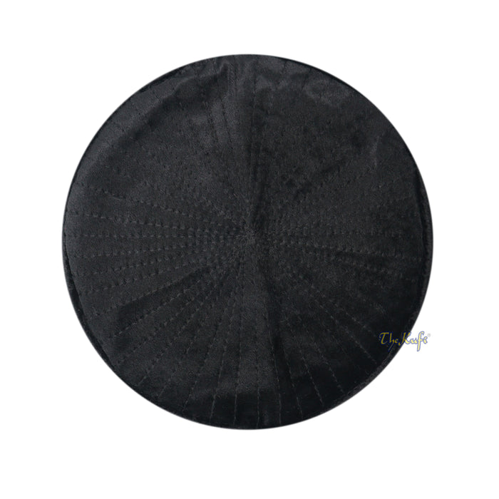 Muslim Prayer Bani Hasyim Black Velveteen Kufi Hat