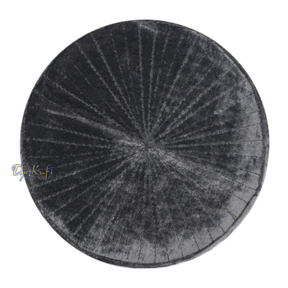 Muslim Prayer Bani Hasyim Gray Velveteen Kufi Hat