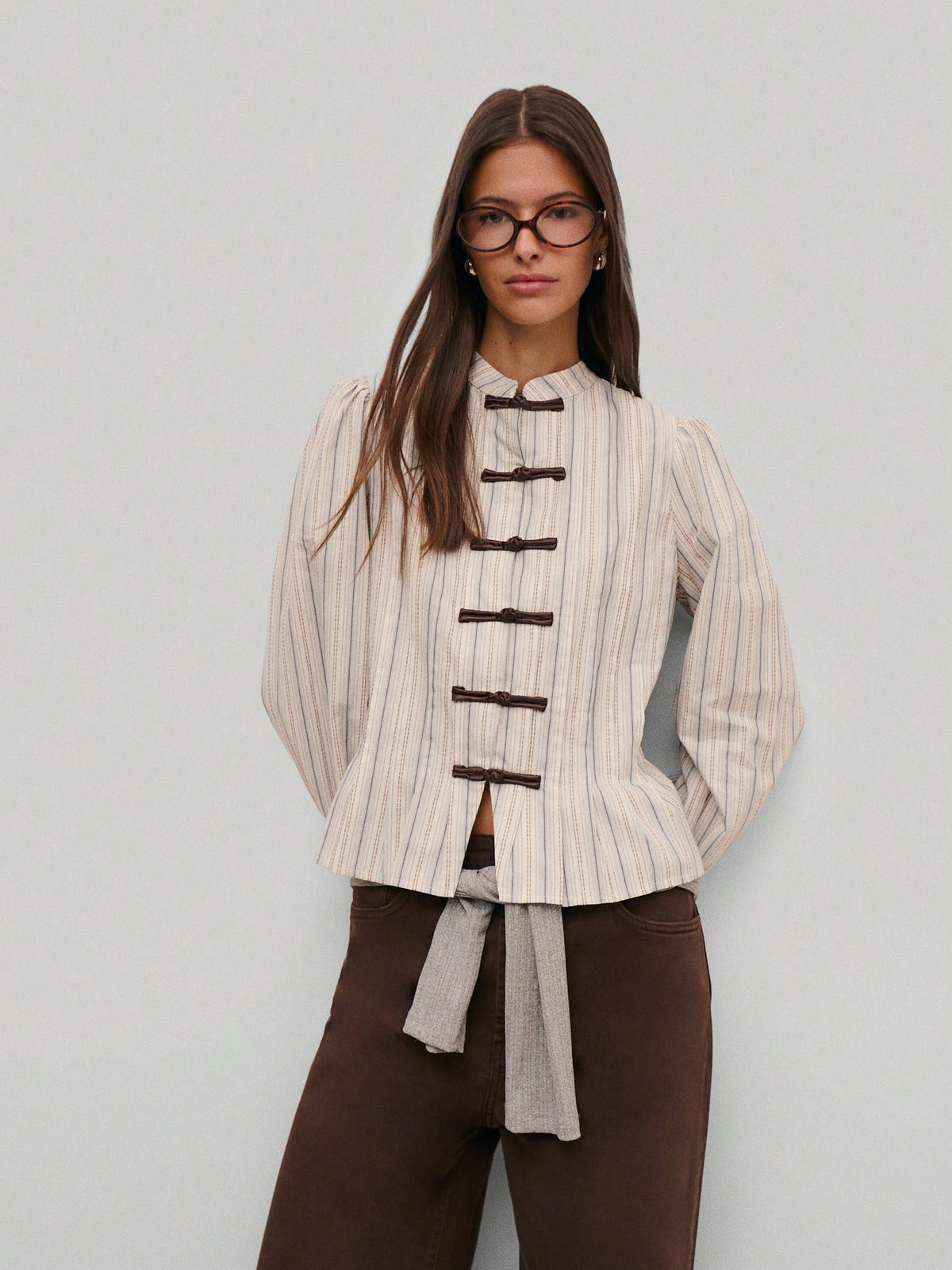 Nöista Striped Tailored Jacket, Perfect For Fall, Business Casual, Office And Elegant Looks.