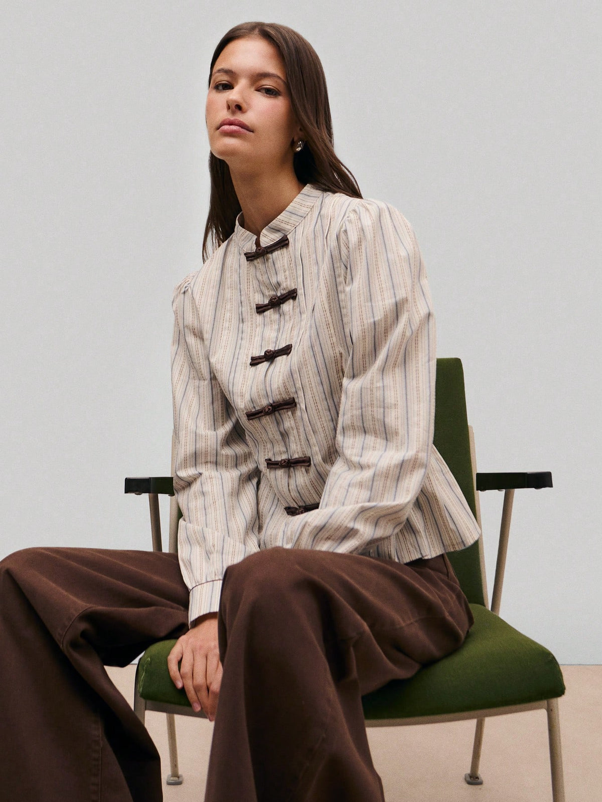 Nöista Striped Tailored Jacket, Perfect For Fall, Business Casual, Office And Elegant Looks.
