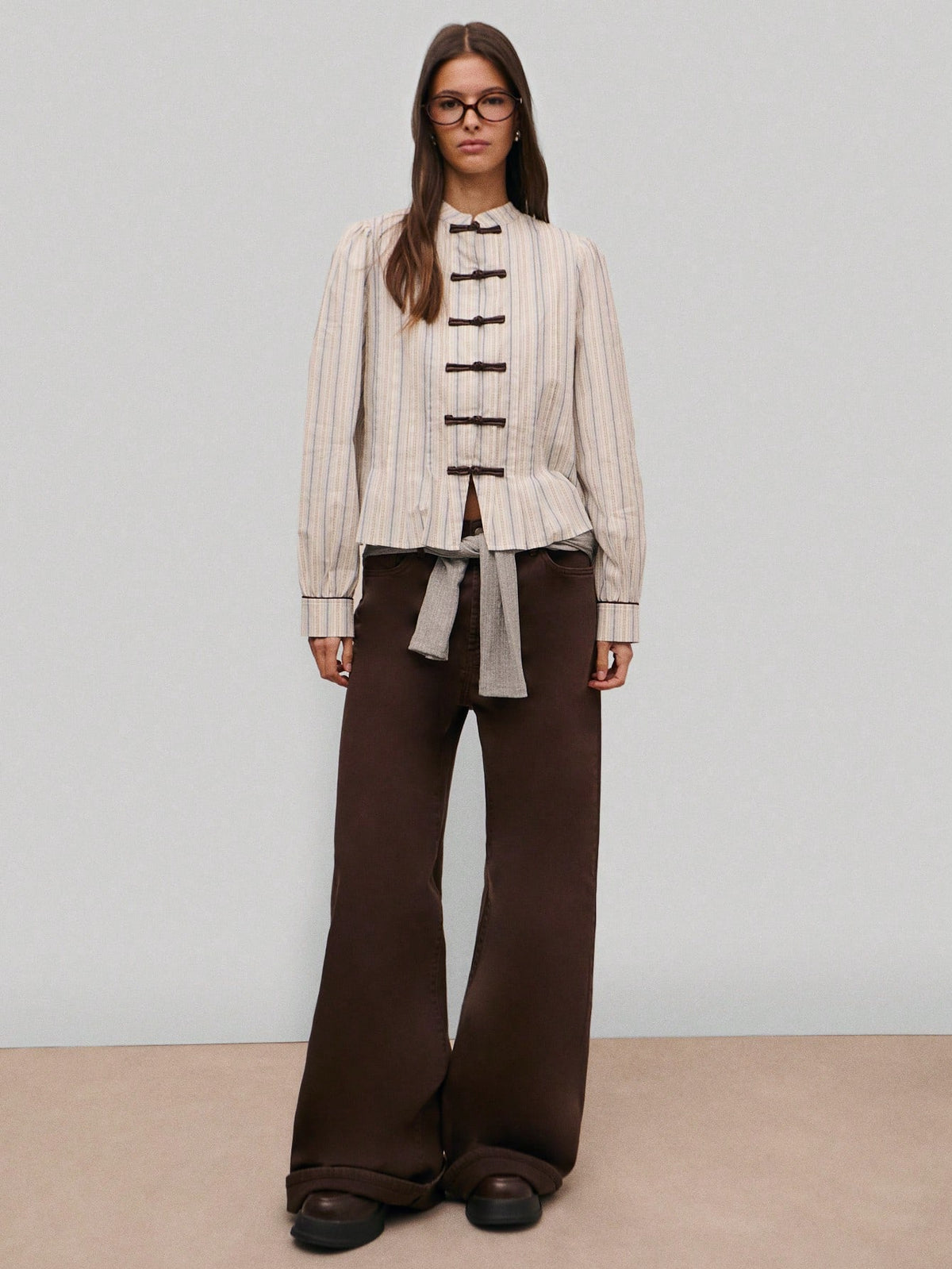 Nöista Striped Tailored Jacket, Perfect For Fall, Business Casual, Office And Elegant Looks.