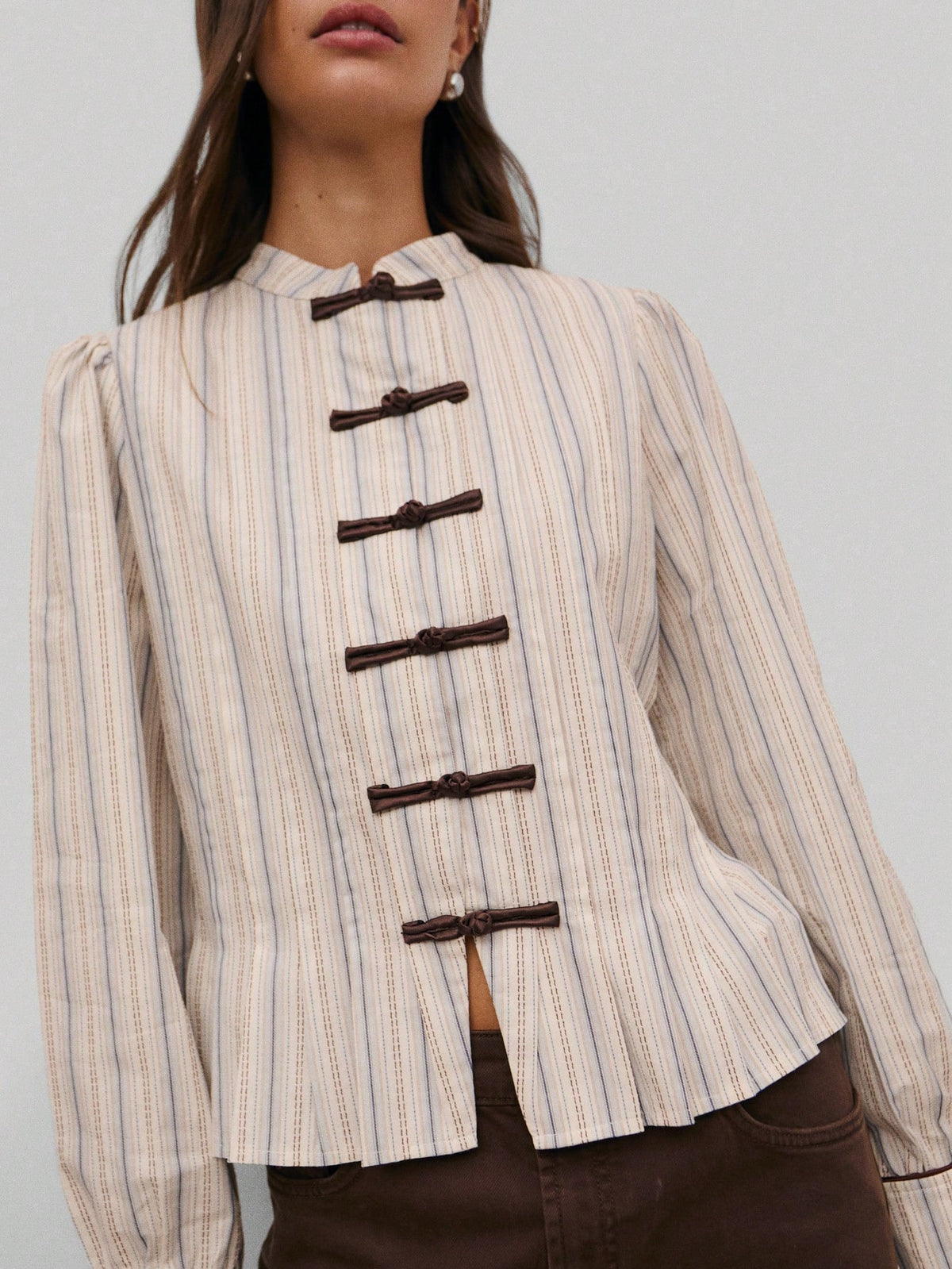 Nöista Striped Tailored Jacket, Perfect For Fall, Business Casual, Office And Elegant Looks.