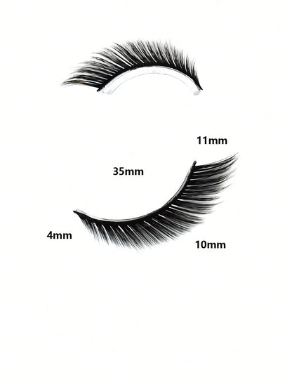 NAIJEMA 5 Pairs/Pack Cat Eye False Eyelashes Fox Eye Angel Artificial Mink Super Large Curly Fluffy False Eyelashes 6D False Eyelashes Natural Makeup Effect