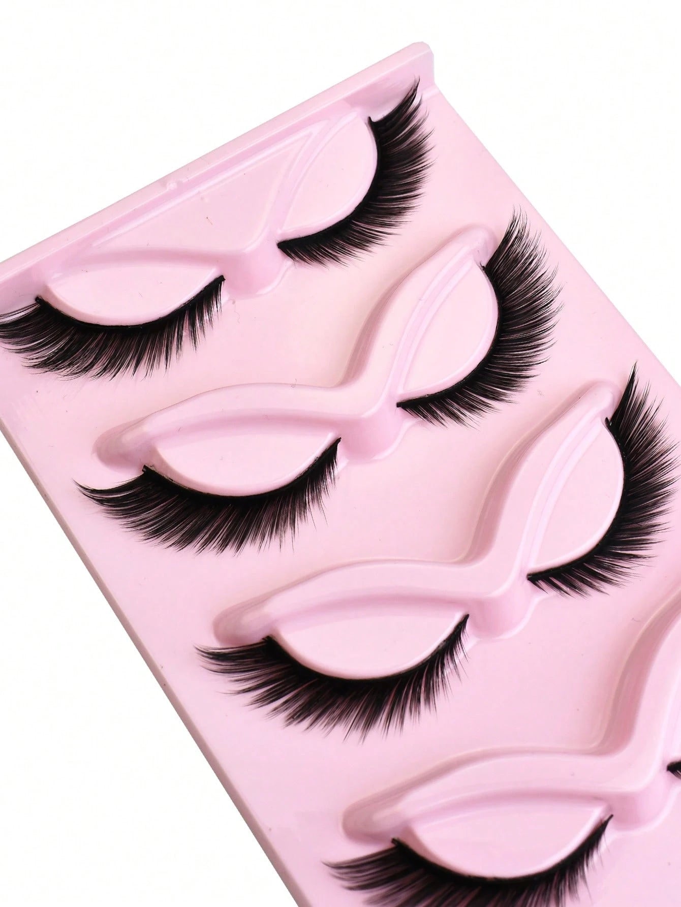 NAIJEMA 5 Pairs/Pack Cat Eye False Eyelashes Fox Eye Angel Artificial Mink Super Large Curly Fluffy False Eyelashes 6D False Eyelashes Natural Makeup Effect