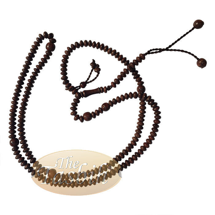 Naqshbandi Tasbih Tamarind Wood 4x6 mm Saucer 8 mm Dividers