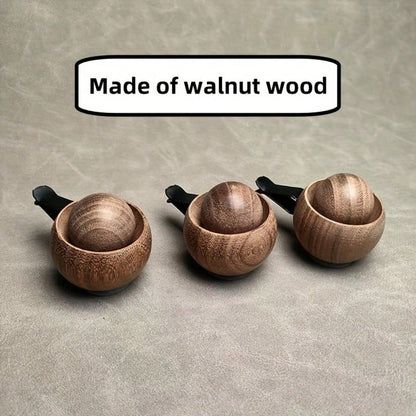 Natural Black Walnut Car Air Vent Aroma Diffuser, Handmade Original Mini Round Egg Car Fragrance Diffuser Wood, Auto Air Outlet Special Essential Oil Diffuser Ornament, Fashion Car Interior Decor & Ar