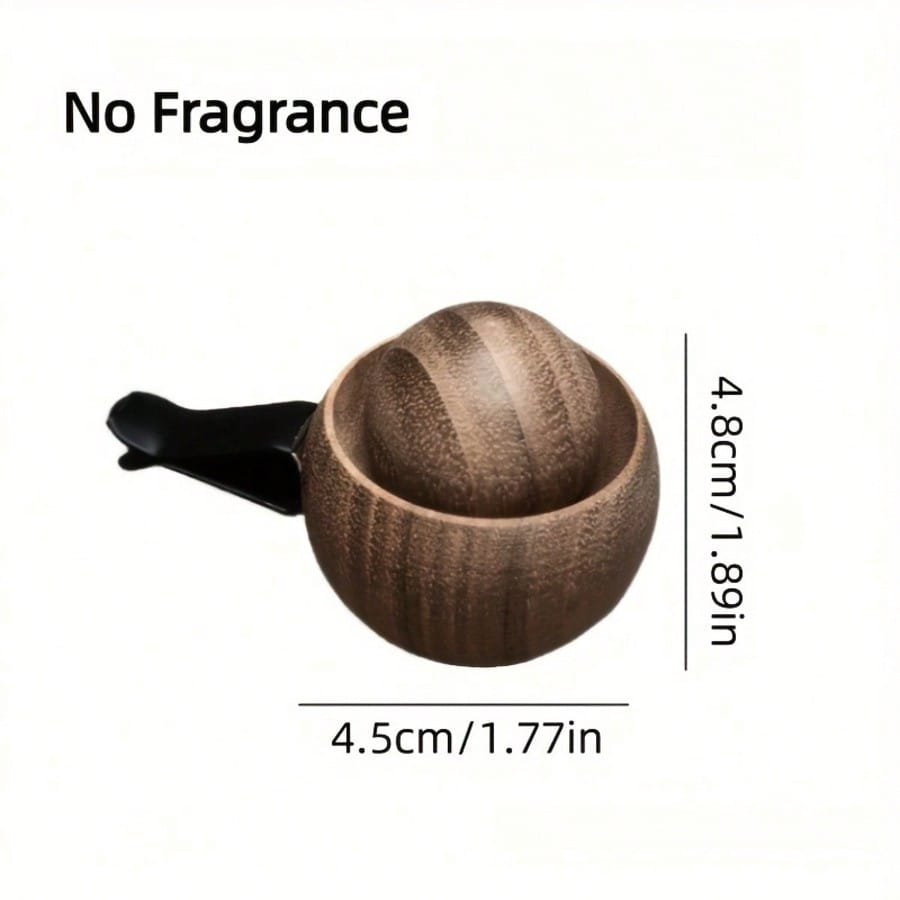 Natural Black Walnut Car Air Vent Aroma Diffuser, Handmade Original Mini Round Egg Car Fragrance Diffuser Wood, Auto Air Outlet Special Essential Oil Diffuser Ornament, Fashion Car Interior Decor & Ar