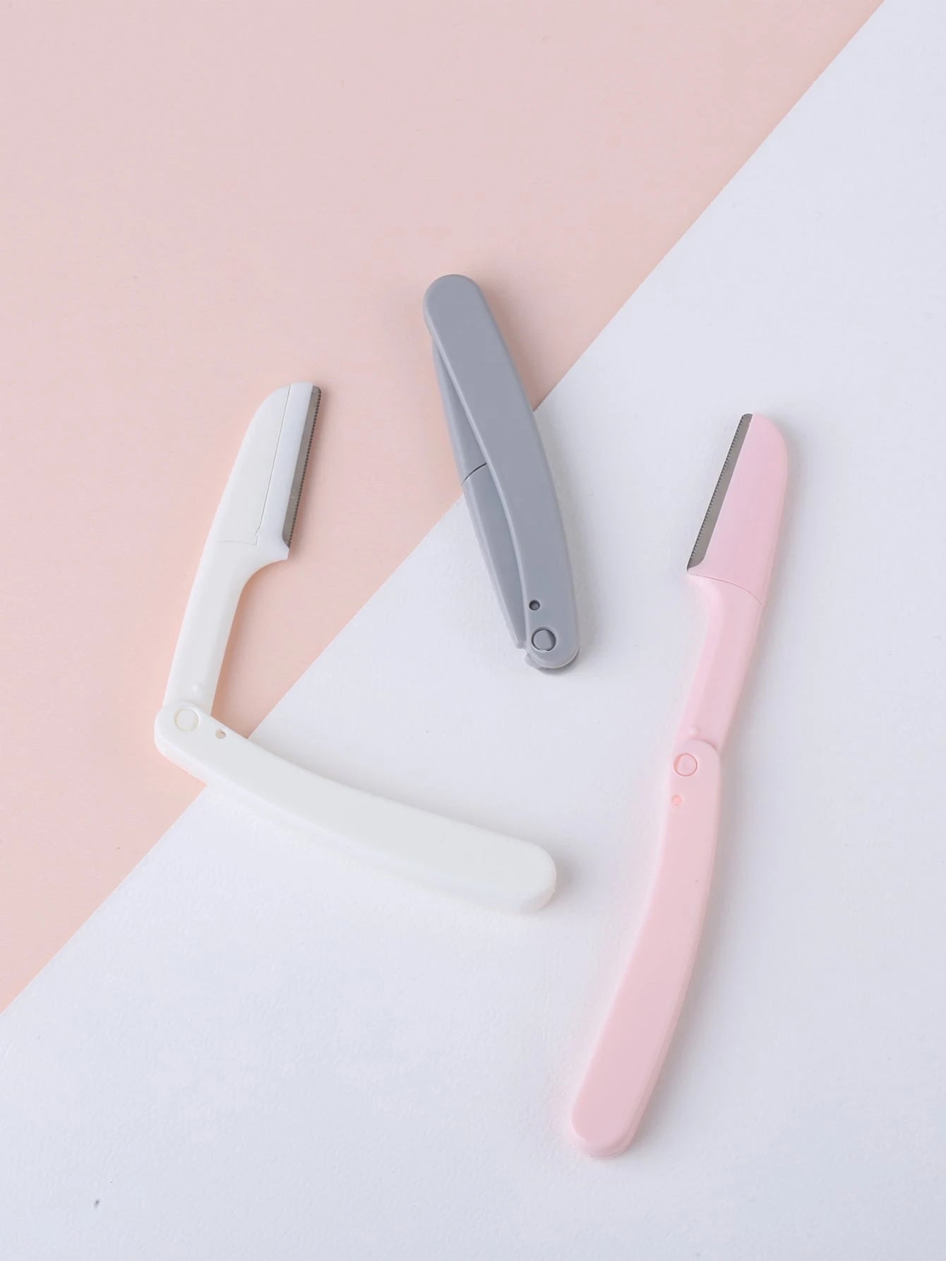 NEFOUME 3pcs Facial Razors For Women Face,Eyebrow Razor, Dermaplane Razors, Face Shavers,Dermaplaning Tool Peach Fuzz Remover For Folding Travel Face,Makeup,Cheap,Room Decor,Vanity,Travel,Bedroom,Make