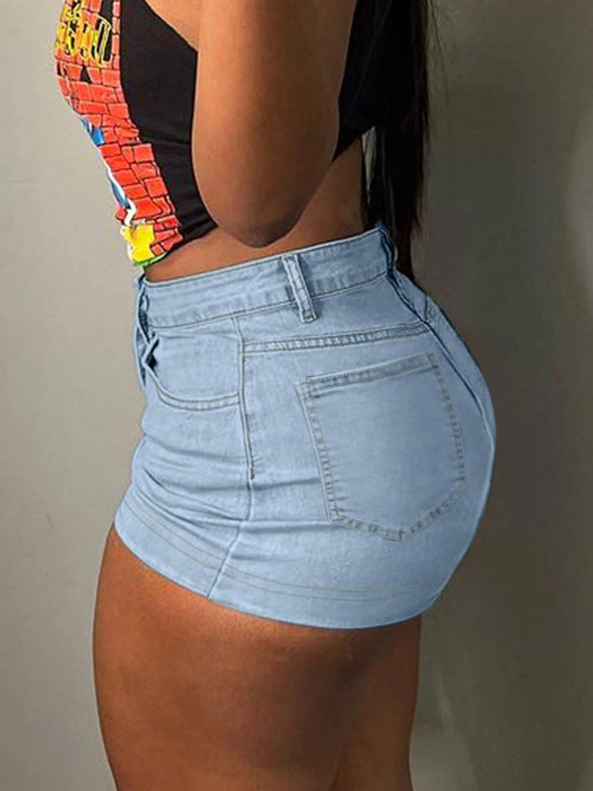New Arrival European & American Street Style Casual Everyday Commute Low Waist Denim Skirt For Women Summer